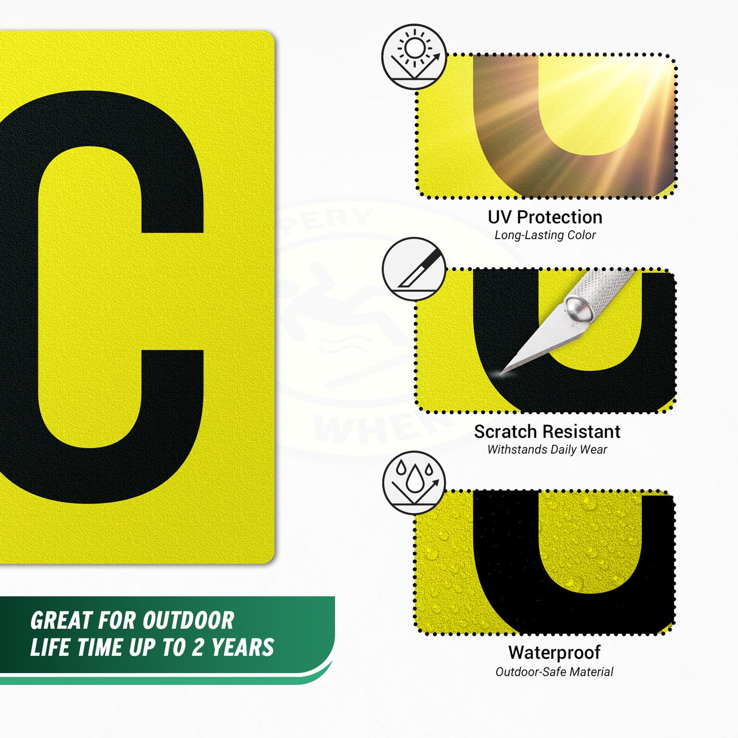 7 x 10in Floor Sticker: Alphabet Letter C Vinyl Decal