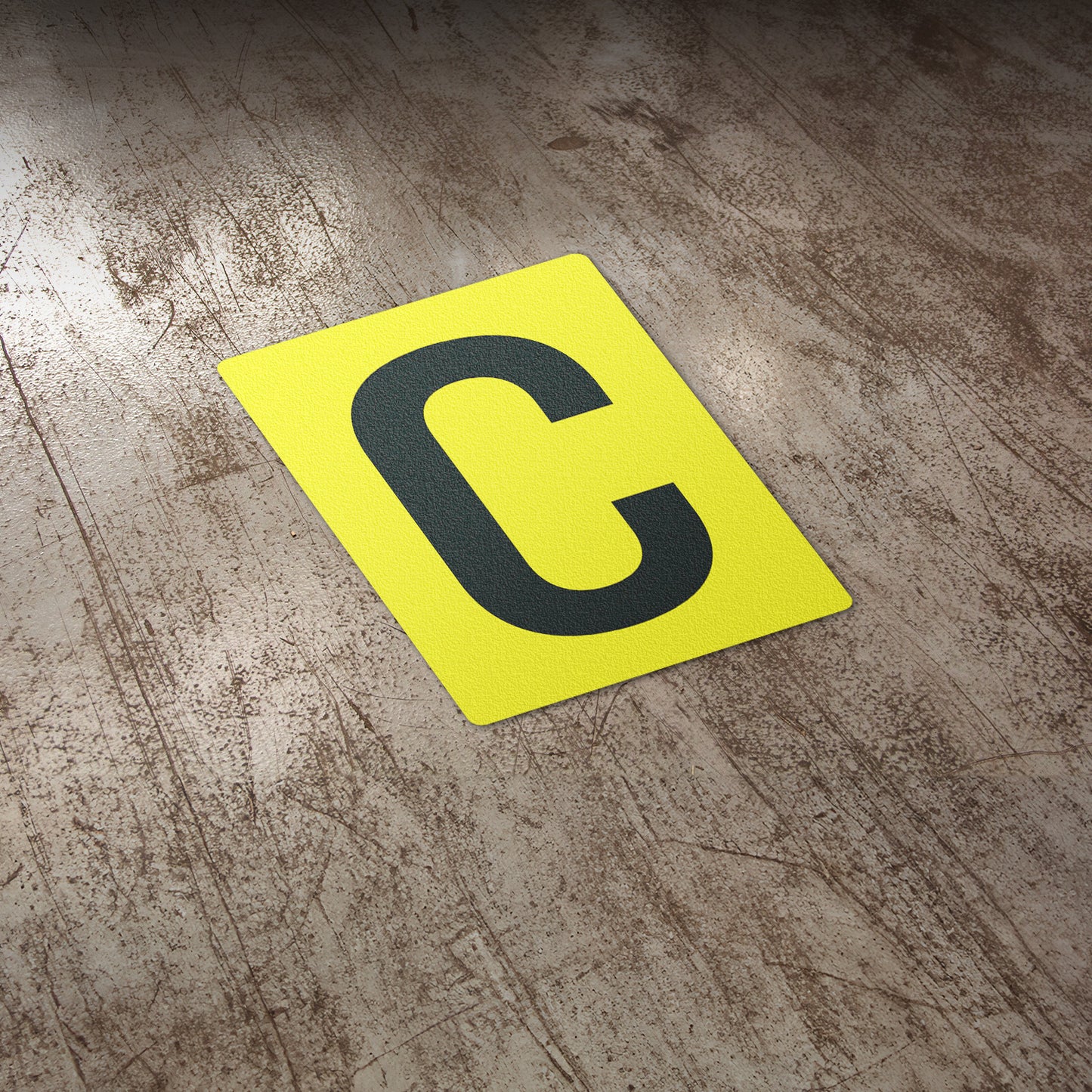 7 x 10in Floor Sticker: Alphabet Letter C Vinyl Decal
