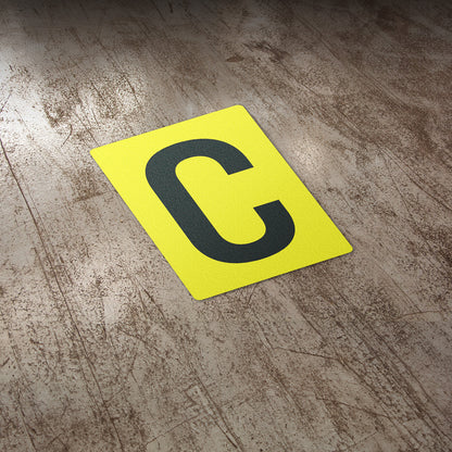 7 x 10in Floor Sticker: Alphabet Letter C Vinyl Decal