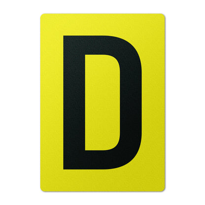 7 x 10in Floor Sticker: Alphabet Letter D Vinyl Decal