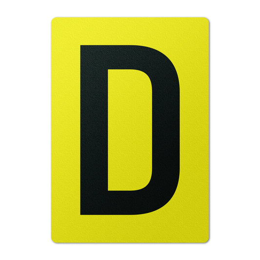 7 x 10in Floor Sticker: Alphabet Letter D Vinyl Decal
