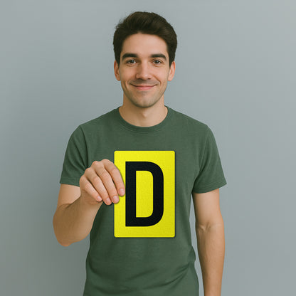 7 x 10in Floor Sticker: Alphabet Letter D Vinyl Decal