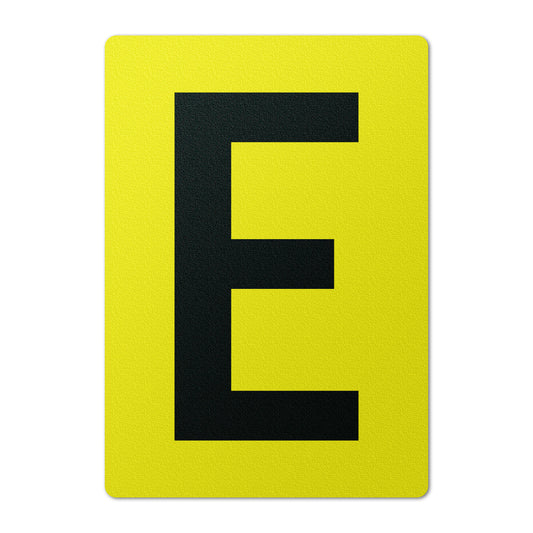 7 x 10in Floor Sticker: Alphabet Letter E Vinyl Decal