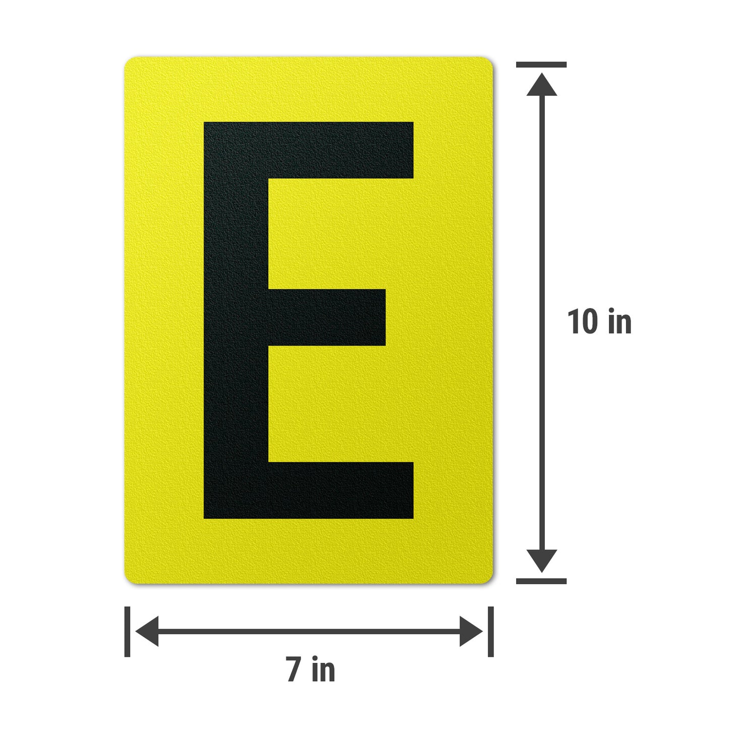 7 x 10in Floor Sticker: Alphabet Letter E Vinyl Decal