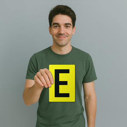 7 x 10in Floor Sticker: Alphabet Letter E Vinyl Decal