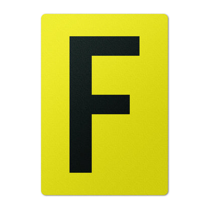 7 x 10in Floor Sticker: Alphabet Letter F Vinyl Decal