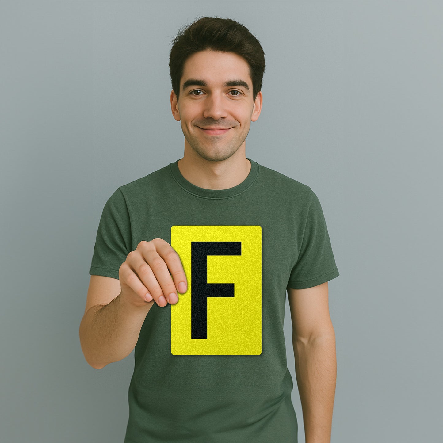 7 x 10in Floor Sticker: Alphabet Letter F Vinyl Decal