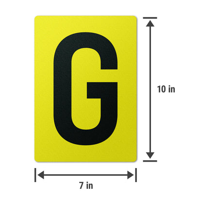 7 x 10in Floor Sticker: Alphabet Letter G Vinyl Decal