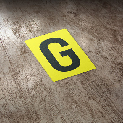 7 x 10in Floor Sticker: Alphabet Letter G Vinyl Decal