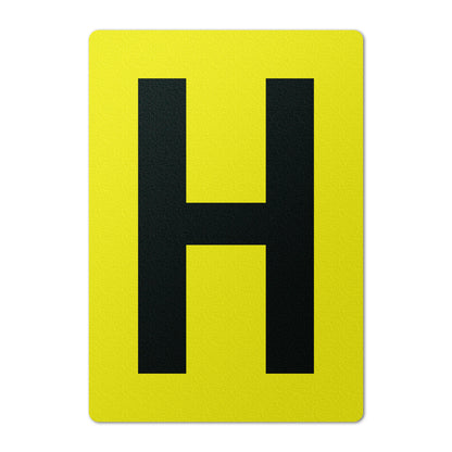 7 x 10in Floor Sticker: Alphabet Letter H Vinyl Decal