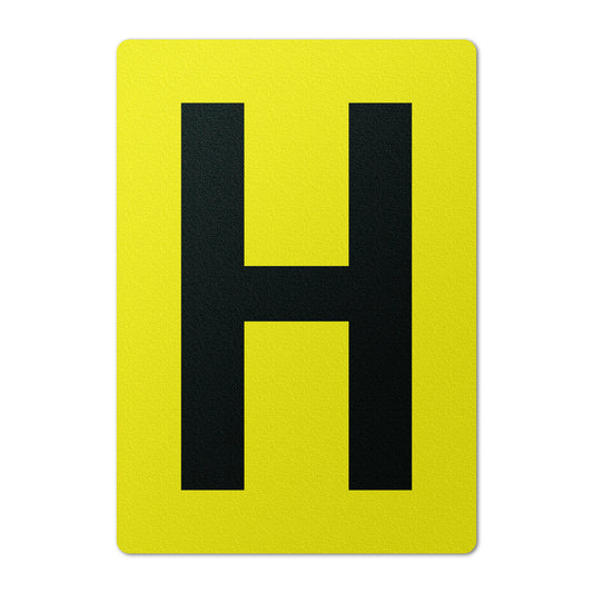 7 x 10in Floor Sticker: Alphabet Letter H Vinyl Decal
