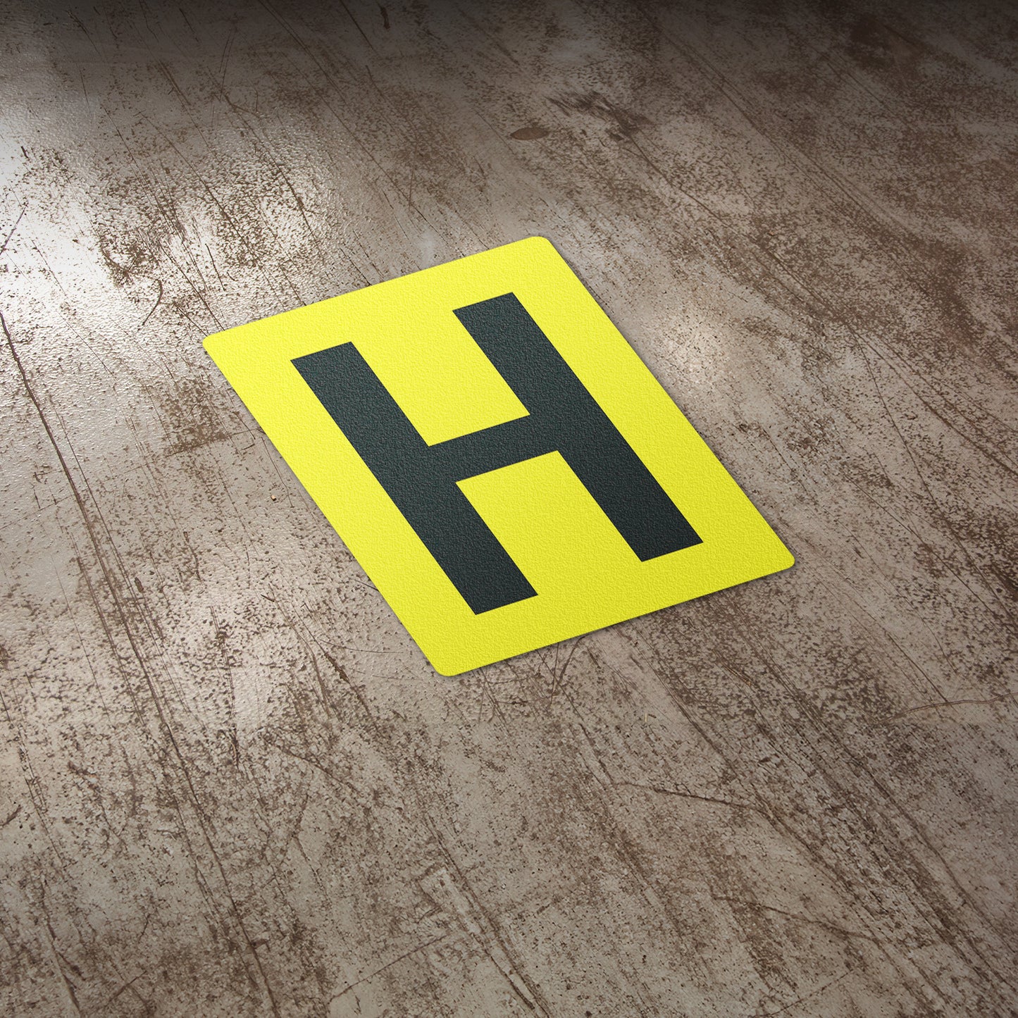7 x 10in Floor Sticker: Alphabet Letter H Vinyl Decal