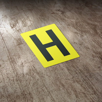 7 x 10in Floor Sticker: Alphabet Letter H Vinyl Decal