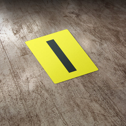 7 x 10in Floor Sticker: Alphabet Letter I Vinyl Decal