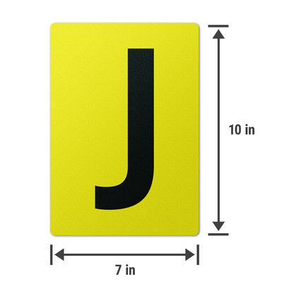 7 x 10in Floor Sticker: Alphabet Letter J Vinyl Decal