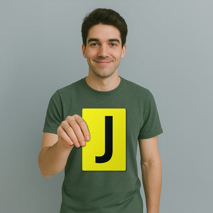 7 x 10in Floor Sticker: Alphabet Letter J Vinyl Decal