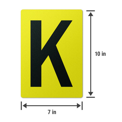 7 x 10in Floor Sticker: Alphabet Letter K Vinyl Decal