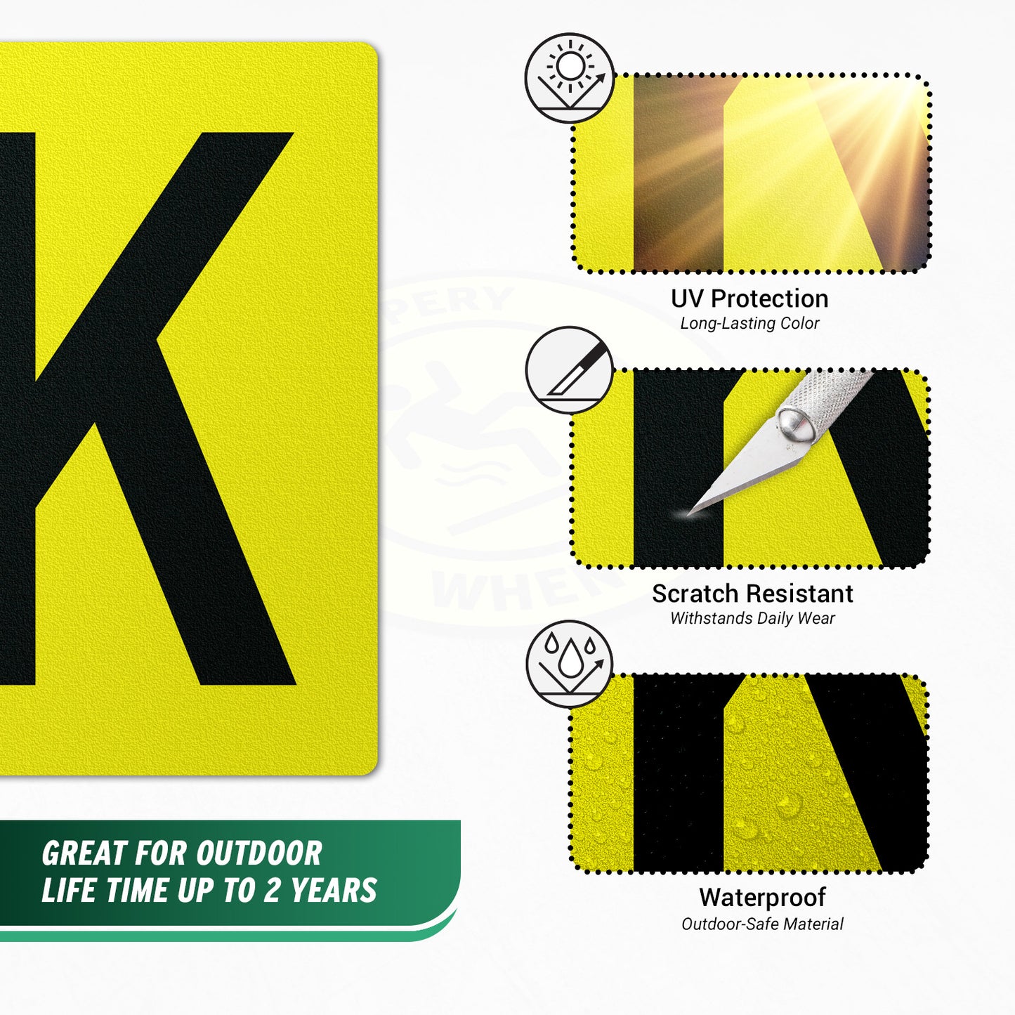 7 x 10in Floor Sticker: Alphabet Letter K Vinyl Decal