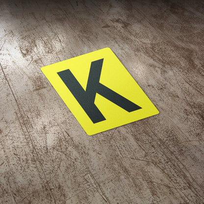7 x 10in Floor Sticker: Alphabet Letter K Vinyl Decal