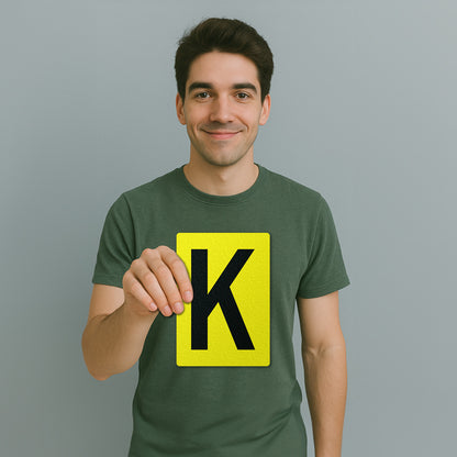 7 x 10in Floor Sticker: Alphabet Letter K Vinyl Decal