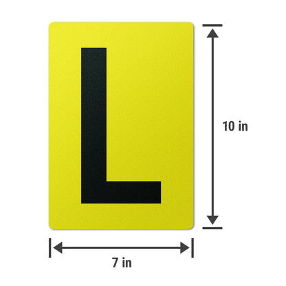 7 x 10in Floor Sticker: Alphabet Letter L Vinyl Decal