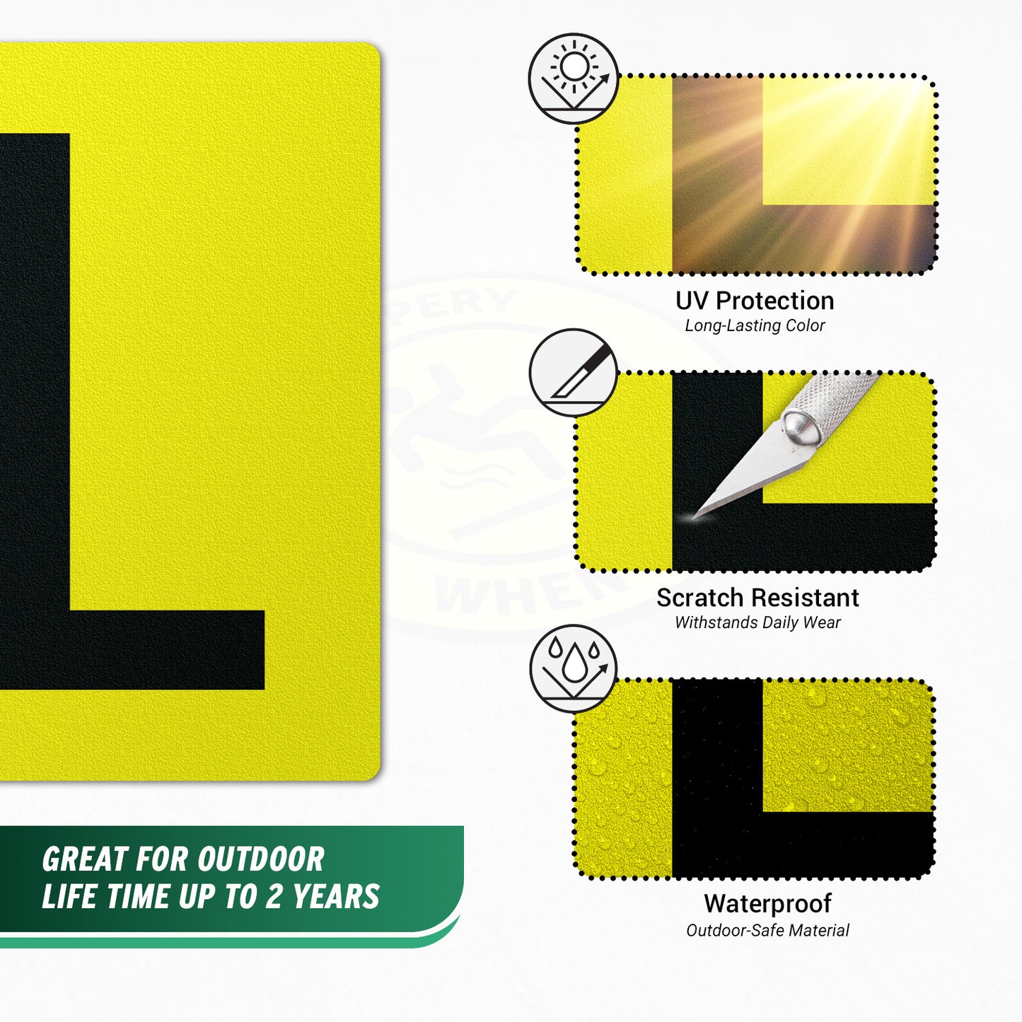 7 x 10in Floor Sticker: Alphabet Letter L Vinyl Decal