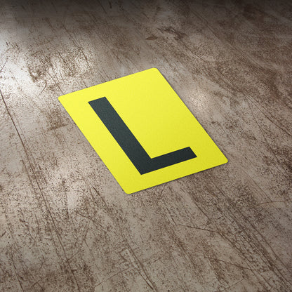 7 x 10in Floor Sticker: Alphabet Letter L Vinyl Decal