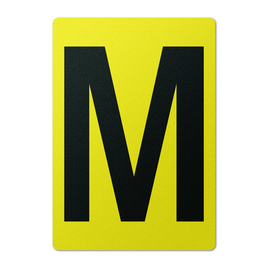 7 x 10in Floor Sticker: Alphabet Letter M Vinyl Decal