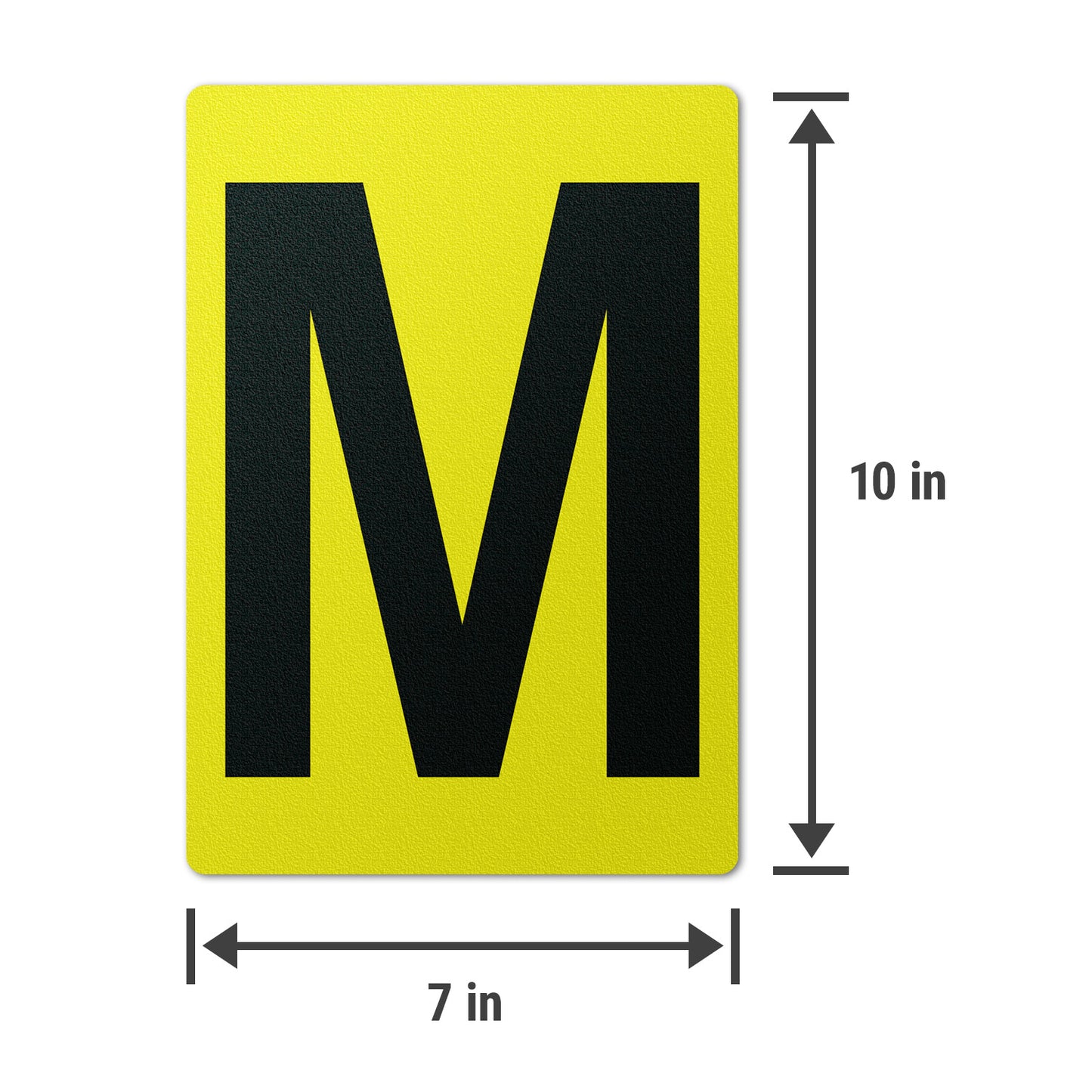 7 x 10in Floor Sticker: Alphabet Letter M Vinyl Decal