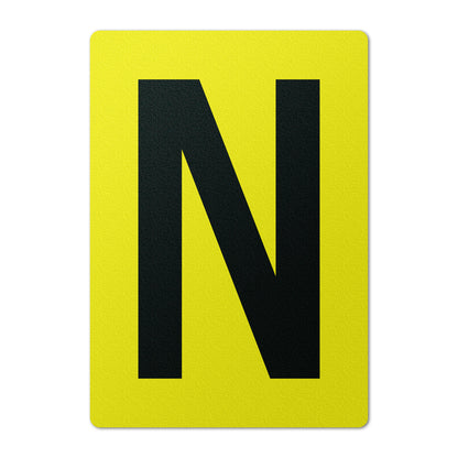 7 x 10in Floor Sticker: Alphabet Letter N Vinyl Decal