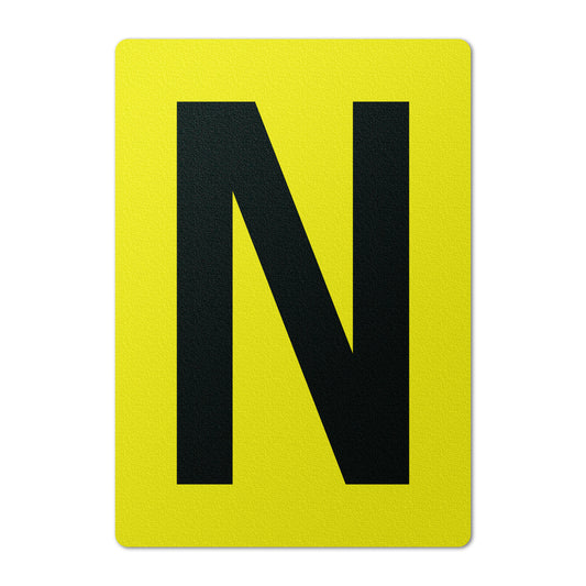 7 x 10in Floor Sticker: Alphabet Letter N Vinyl Decal