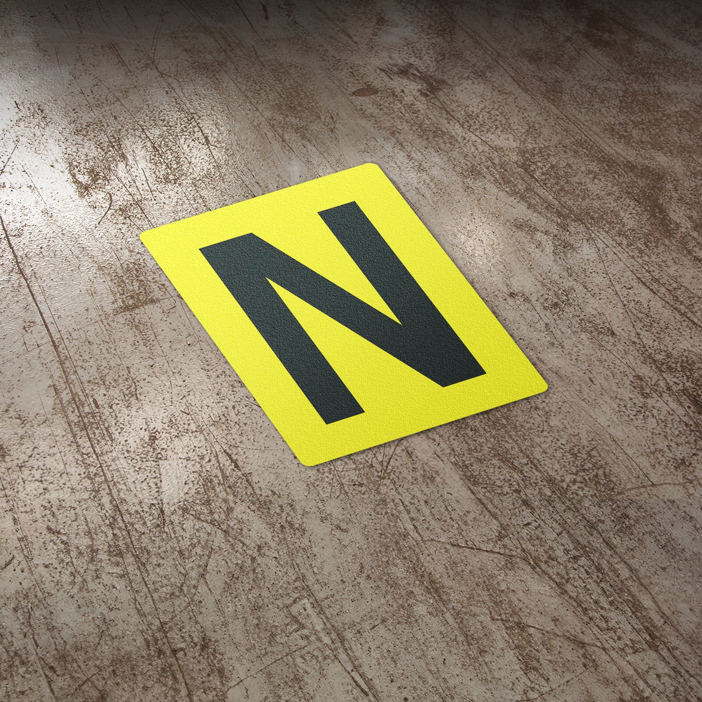 7 x 10in Floor Sticker: Alphabet Letter N Vinyl Decal