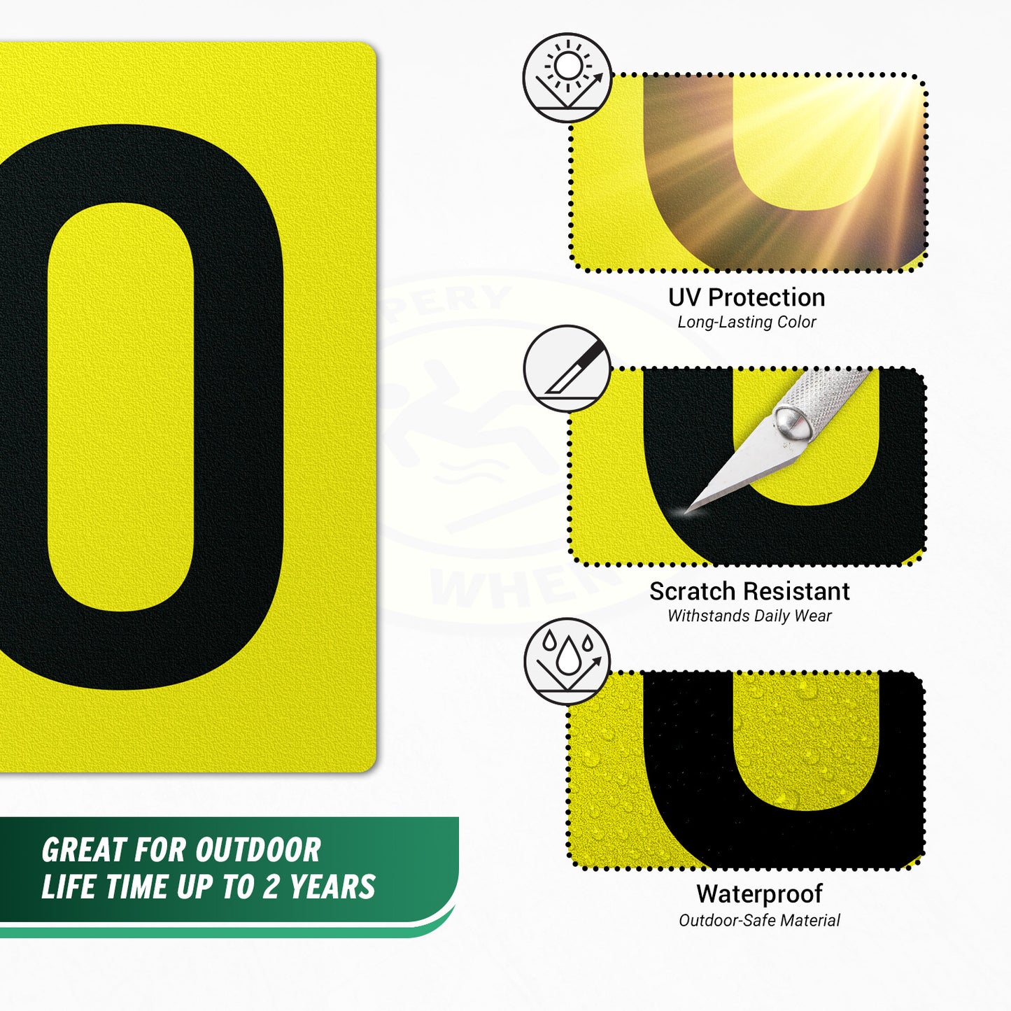 7 x 10in Floor Sticker: Alphabet Letter O Vinyl Decal