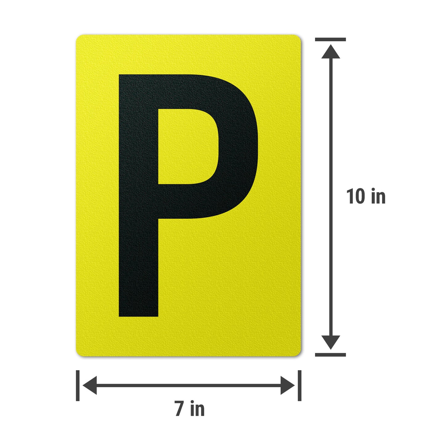 7 x 10in Floor Sticker: Alphabet Letter P Vinyl Decal