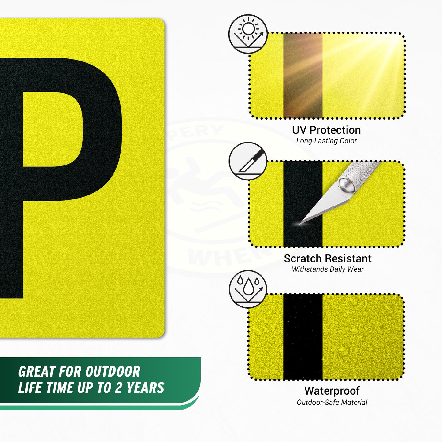 7 x 10in Floor Sticker: Alphabet Letter P Vinyl Decal