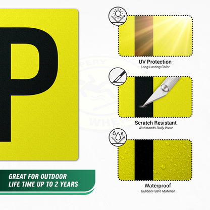 7 x 10in Floor Sticker: Alphabet Letter P Vinyl Decal