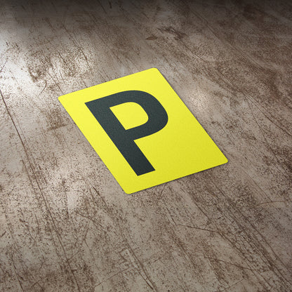 7 x 10in Floor Sticker: Alphabet Letter P Vinyl Decal