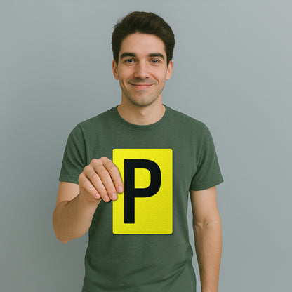 7 x 10in Floor Sticker: Alphabet Letter P Vinyl Decal