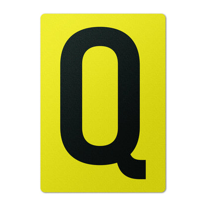 7 x 10in Floor Sticker: Alphabet Letter Q Vinyl Decal