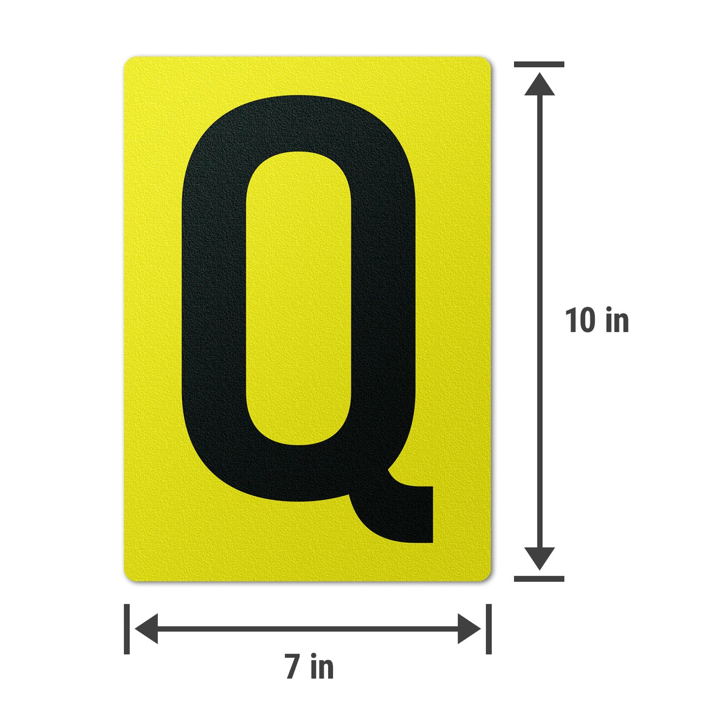 7 x 10in Floor Sticker: Alphabet Letter Q Vinyl Decal