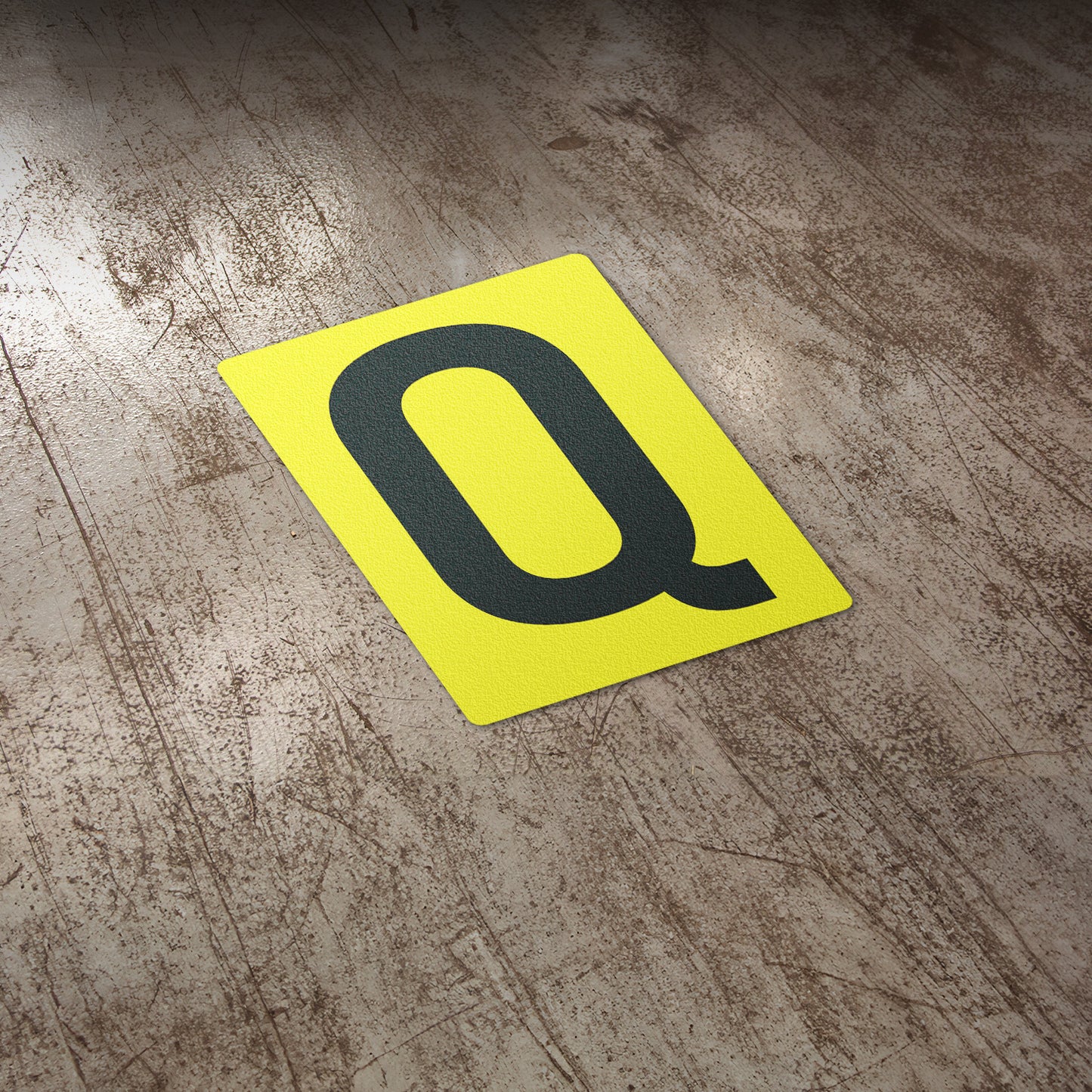 7 x 10in Floor Sticker: Alphabet Letter Q Vinyl Decal