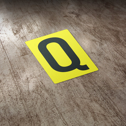 7 x 10in Floor Sticker: Alphabet Letter Q Vinyl Decal