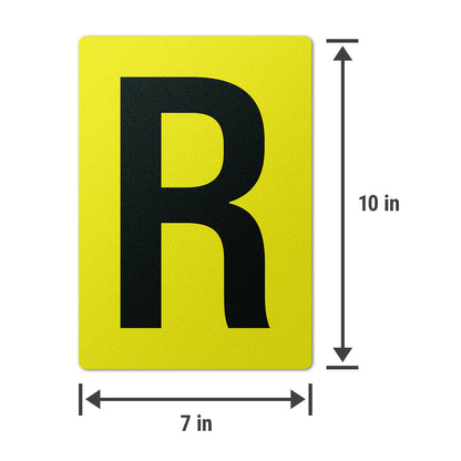 7 x 10in Floor Sticker: Alphabet Letter R Vinyl Decal