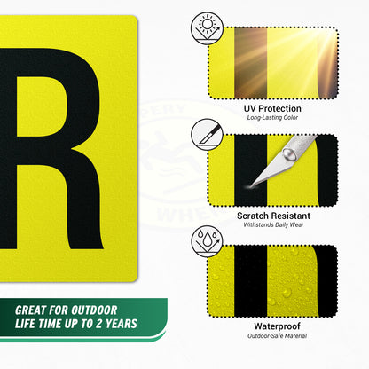 7 x 10in Floor Sticker: Alphabet Letter R Vinyl Decal