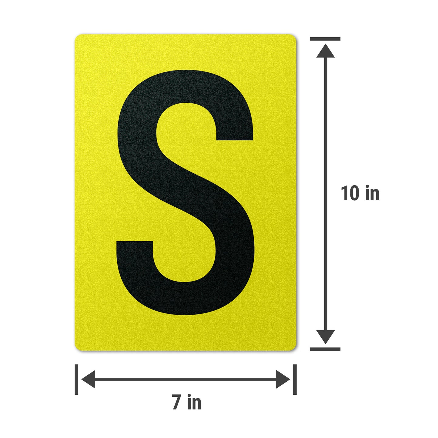 7 x 10in Floor Sticker: Alphabet Letter S Vinyl Decal
