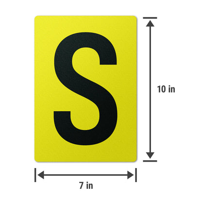7 x 10in Floor Sticker: Alphabet Letter S Vinyl Decal