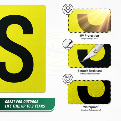 7 x 10in Floor Sticker: Alphabet Letter S Vinyl Decal