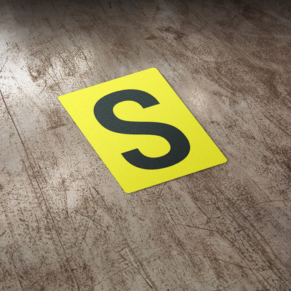 7 x 10in Floor Sticker: Alphabet Letter S Vinyl Decal