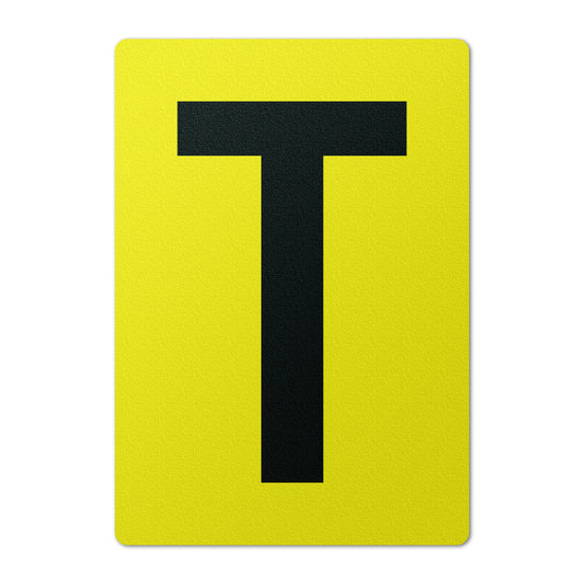 7 x 10in Floor Sticker: Alphabet Letter T Vinyl Decal