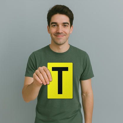 7 x 10in Floor Sticker: Alphabet Letter T Vinyl Decal